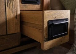 Nachttisch Mango 50x40x45 Natur Lackiert RAILWAY #1012 -Massivmoebel24 09 680 772 0112 06