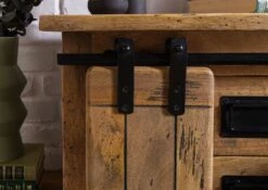 Nachttisch Mango 50x40x45 Natur Lackiert RAILWAY #1012 -Massivmoebel24 09 680 772 0112 07