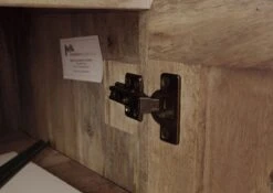 Nachttisch Mango 50x50x60 Beige Lackiert RAILWAY #3002 -Massivmoebel24 09 680 772 2102 05