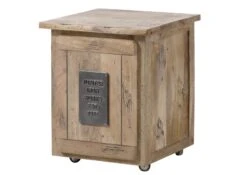 Nachttisch Mango 50x50x60 Beige Lackiert RAILWAY #3002 -Massivmoebel24 09 680 772 2102 09