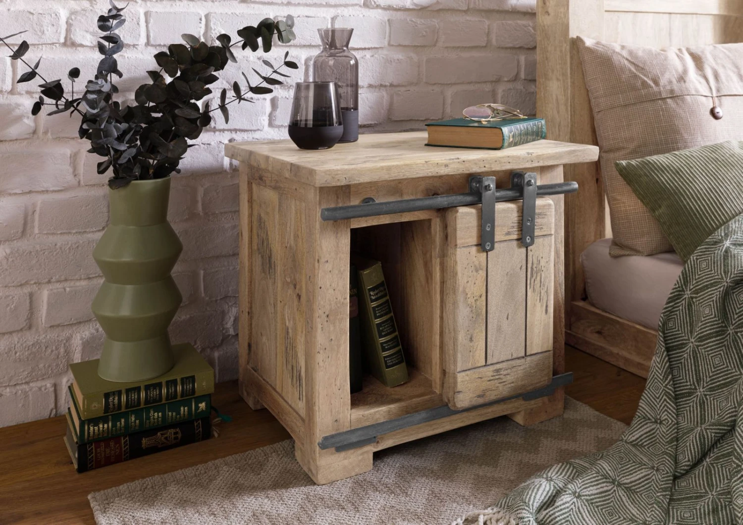 Nachttisch Mango 50x40x45 Beige Lackiert RAILWAY #3012 6 Nachttisch Mango 50x40x45 Beige Lackiert RAILWAY #3012 - immagine 4