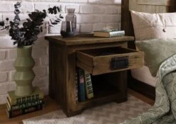 Nachttisch Mango 50x40x45 Braun Lackiert RAILWAY #487 15 Nachttisch Mango 50x40x45 Braun Lackiert RAILWAY #487 -Massivmoebel24 09 680 772 3087 04