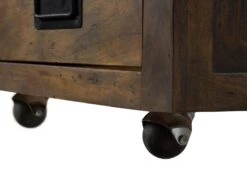 Nachttisch Mango 50x50x60 Braun Lackiert RAILWAY #4003 -Massivmoebel24 09 680 772 3103 05