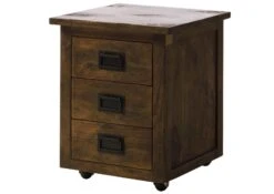 Nachttisch Mango 50x50x60 Braun Lackiert RAILWAY #4003 -Massivmoebel24 09 680 772 3103 09