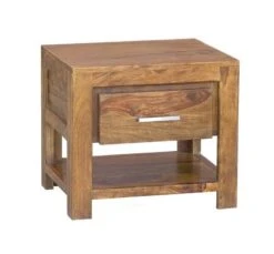 Comodino In Legno Di Sheesham / Palissandro 50x40x45 Miele Laccato METRO LIFE #127 15 Comodino In Legno Di Sheesham / Palissandro 50x40x45 Miele Laccato METRO LIFE #127 -Massivmoebel24 09 681 520 1027 10