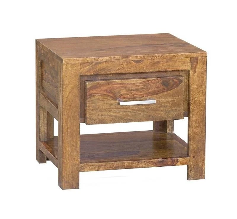 Comodino In Legno Di Sheesham / Palissandro 50x40x45 Miele Laccato METRO LIFE #127 9 Comodino In Legno Di Sheesham / Palissandro 50x40x45 Miele Laccato METRO LIFE #127 - immagine 7