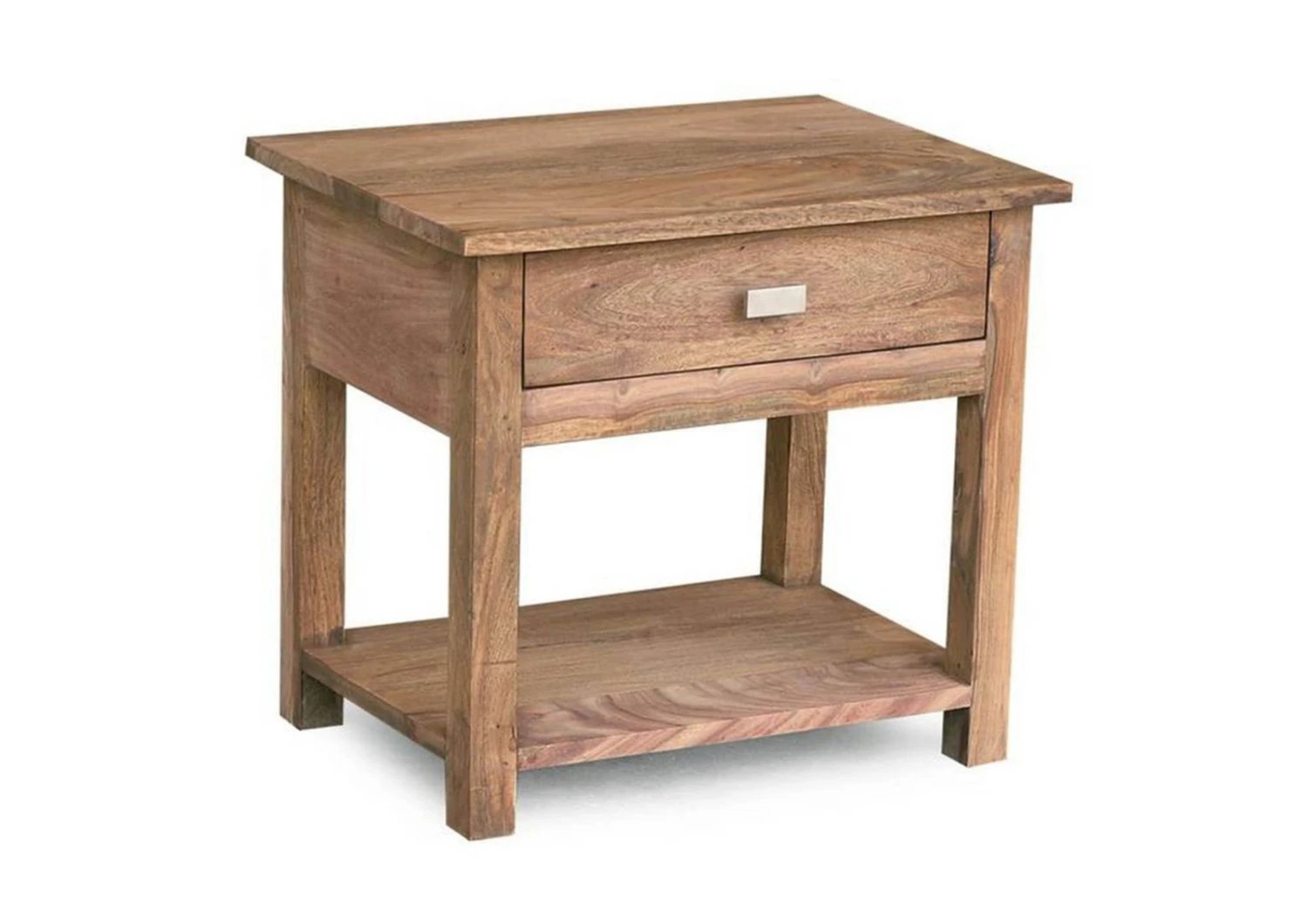 Comodino In Legno Di Sheesham / Palissandro 50x35x45 Marrone Oliato NATURE BROWN #91 4 Comodino In Legno Di Sheesham / Palissandro 50x35x45 Marrone Oliato NATURE BROWN #91 - immagine 2