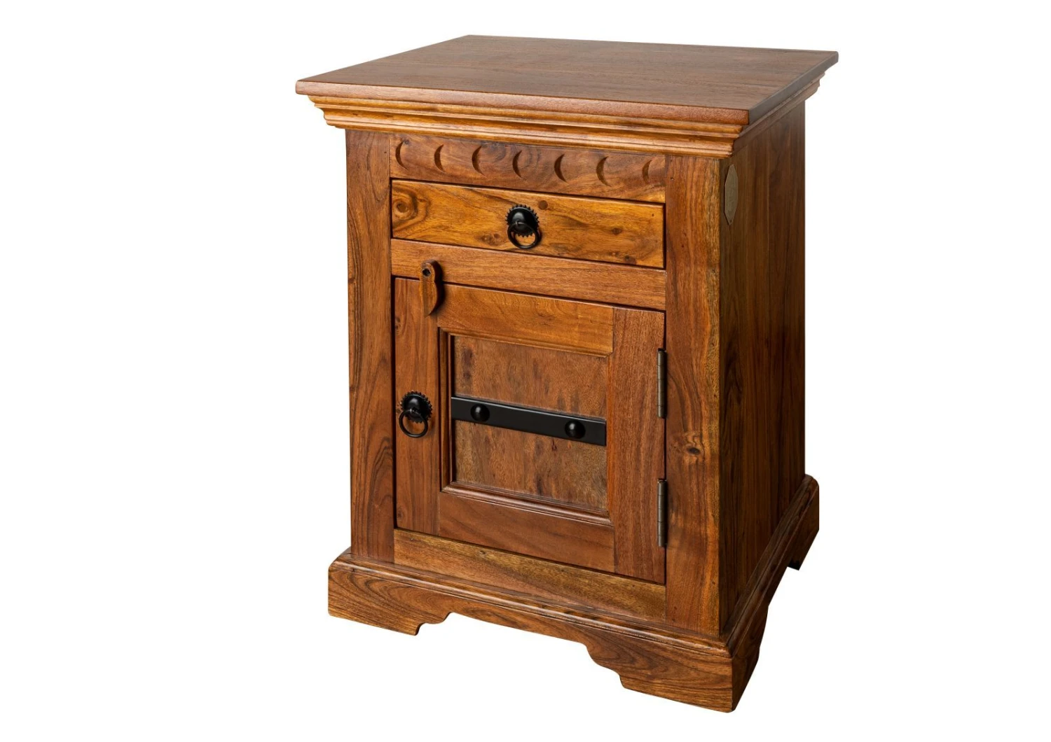 Comodino In Legno Di Acacia 45x40x60 Miele Dorato Laccato OXFORD #270 11 Comodino In Legno Di Acacia 45x40x60 Miele Dorato Laccato OXFORD #270 - immagine 9