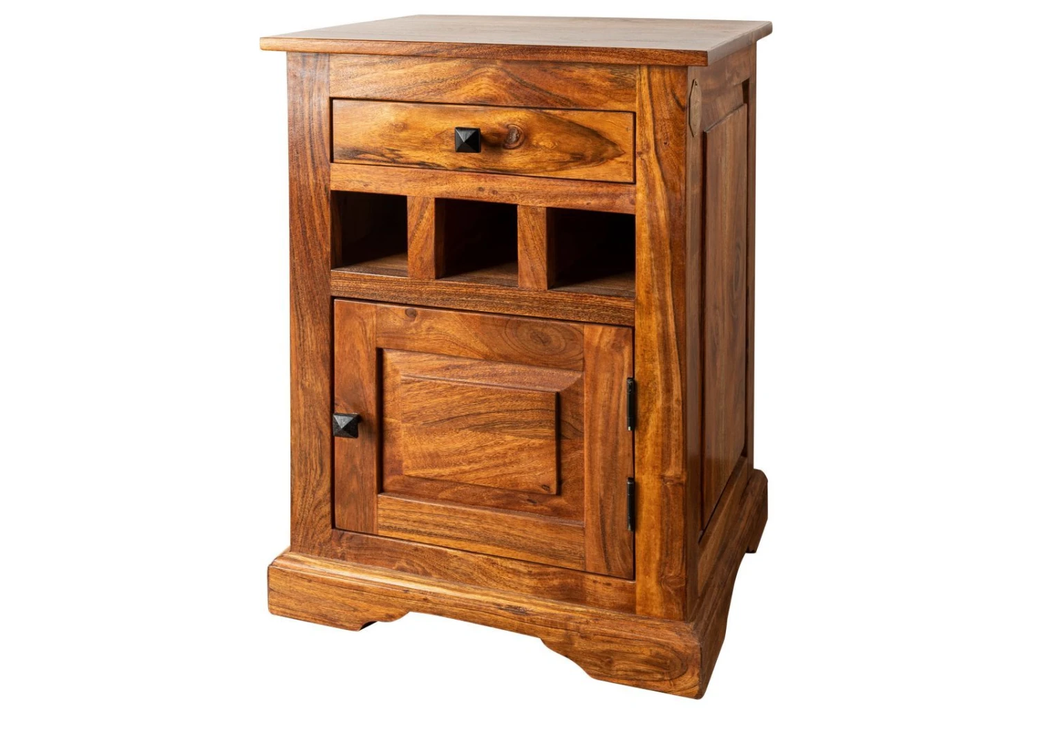 Comodino In Legno Di Acacia 46x40x65 Miele Dorato Laccato OXFORD #268 11 Comodino In Legno Di Acacia 46x40x65 Miele Dorato Laccato OXFORD #268 - immagine 9