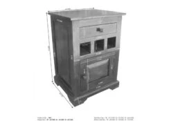 Comodino In Legno Di Acacia 46x40x65 Nougat Laccato OXFORD #269 -Massivmoebel24 09 681 620 7051 8