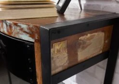 Comodino In Legno Di Legno Riciclato 50x40x60 Multicolore Laccato INDUSTRIAL #11 14 Comodino In Legno Di Legno Riciclato 50x40x60 Multicolore Laccato INDUSTRIAL #11 -Massivmoebel24 09 681 811 0011 5