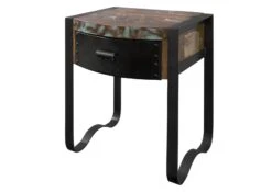 Comodino In Legno Di Legno Riciclato 50x40x60 Multicolore Laccato INDUSTRIAL #11 17 Comodino In Legno Di Legno Riciclato 50x40x60 Multicolore Laccato INDUSTRIAL #11 -Massivmoebel24 09 681 811 0011 9