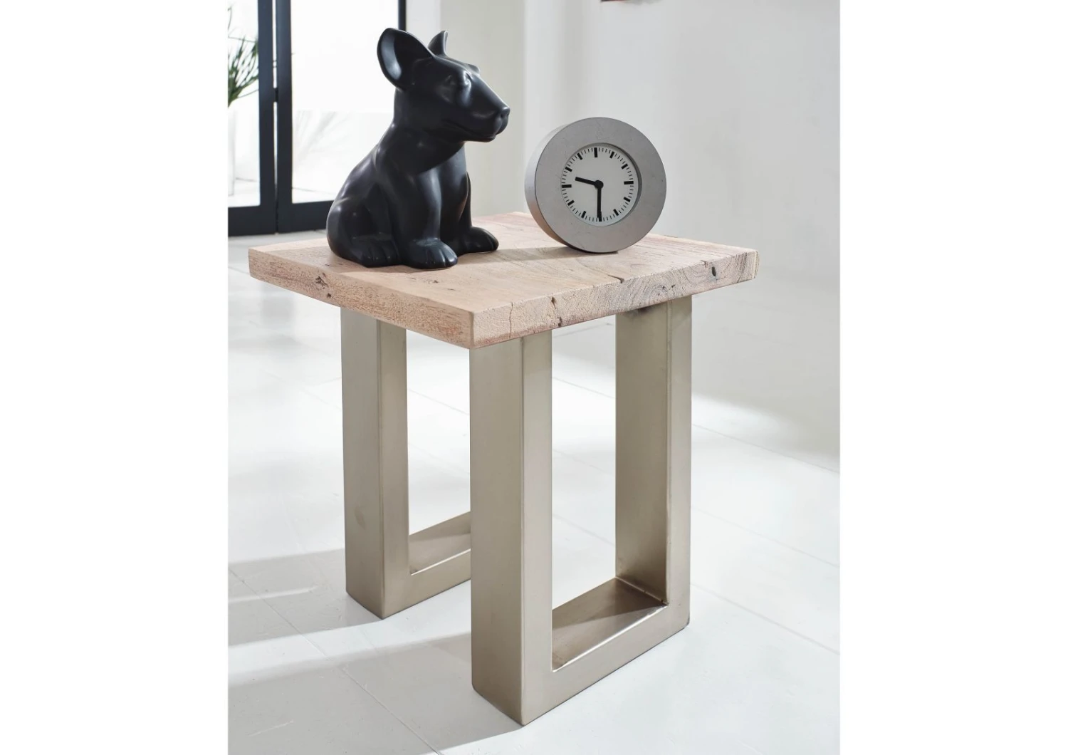 Comodino In Legno Di Acacia 40x40x42 Pietra Naturale Laccato FREEFORM #126 5 Comodino In Legno Di Acacia 40x40x42 Pietra Naturale Laccato FREEFORM #126 - immagine 3