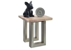 Comodino In Legno Di Acacia 40x40x42 Pietra Naturale Laccato FREEFORM #126 13 Comodino In Legno Di Acacia 40x40x42 Pietra Naturale Laccato FREEFORM #126 -Massivmoebel24 09 681 814 0126 9