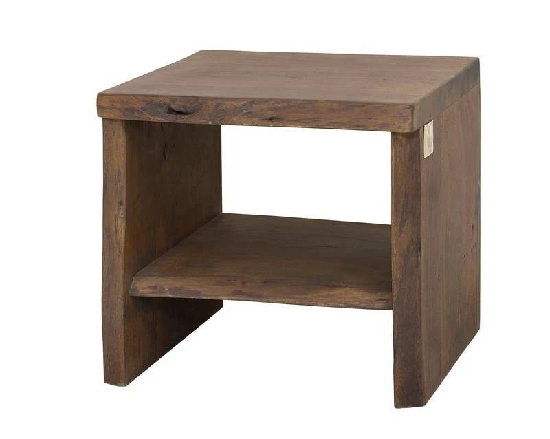 Comodino In Legno Di Acacia 45x40x45 Marrone Laccato PURE ACACIA #010 7 Comodino In Legno Di Acacia 45x40x45 Marrone Laccato PURE ACACIA #010 - immagine 5