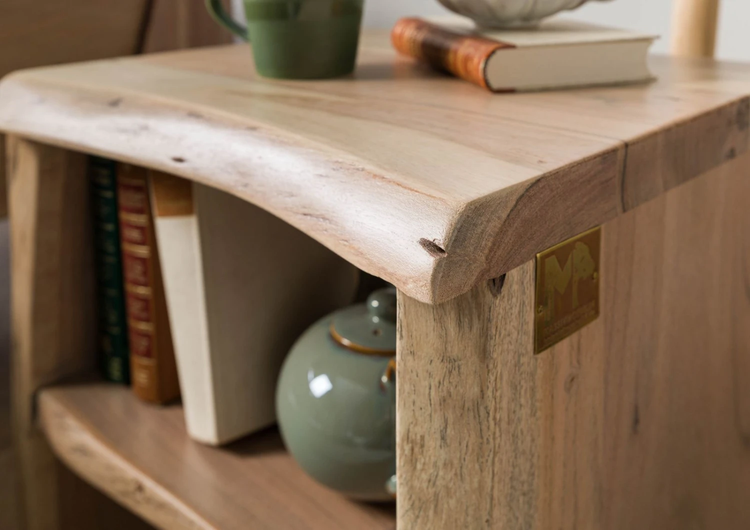 Comodino In Legno Di Acacia 45x40x45 Acacia Naturale Laccato PURE ACACIA #310 6 Comodino In Legno Di Acacia 45x40x45 Acacia Naturale Laccato PURE ACACIA #310 - immagine 4