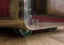 TAMBORA #781 Comodino In Legno Di Sheesham - Oliato / Strong Grey 50x50x60 -Massivmoebel24 09 900 556 1081 6