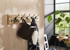 FACTORY #152 Appendiabiti In Legno Di Mango E Ferro - Stampato 66x8x13