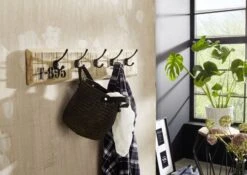 FACTORY #152 Appendiabiti In Legno Di Mango E Ferro - Stampato 66x8x13 15 FACTORY #152 Appendiabiti In Legno Di Mango E Ferro - Stampato 66x8x13 -Massivmoebel24 09 900 559 0152 10