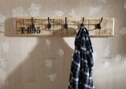 FACTORY #152 Appendiabiti In Legno Di Mango E Ferro - Stampato 66x8x13 11 FACTORY #152 Appendiabiti In Legno Di Mango E Ferro - Stampato 66x8x13 -Massivmoebel24 09 900 559 0152 3