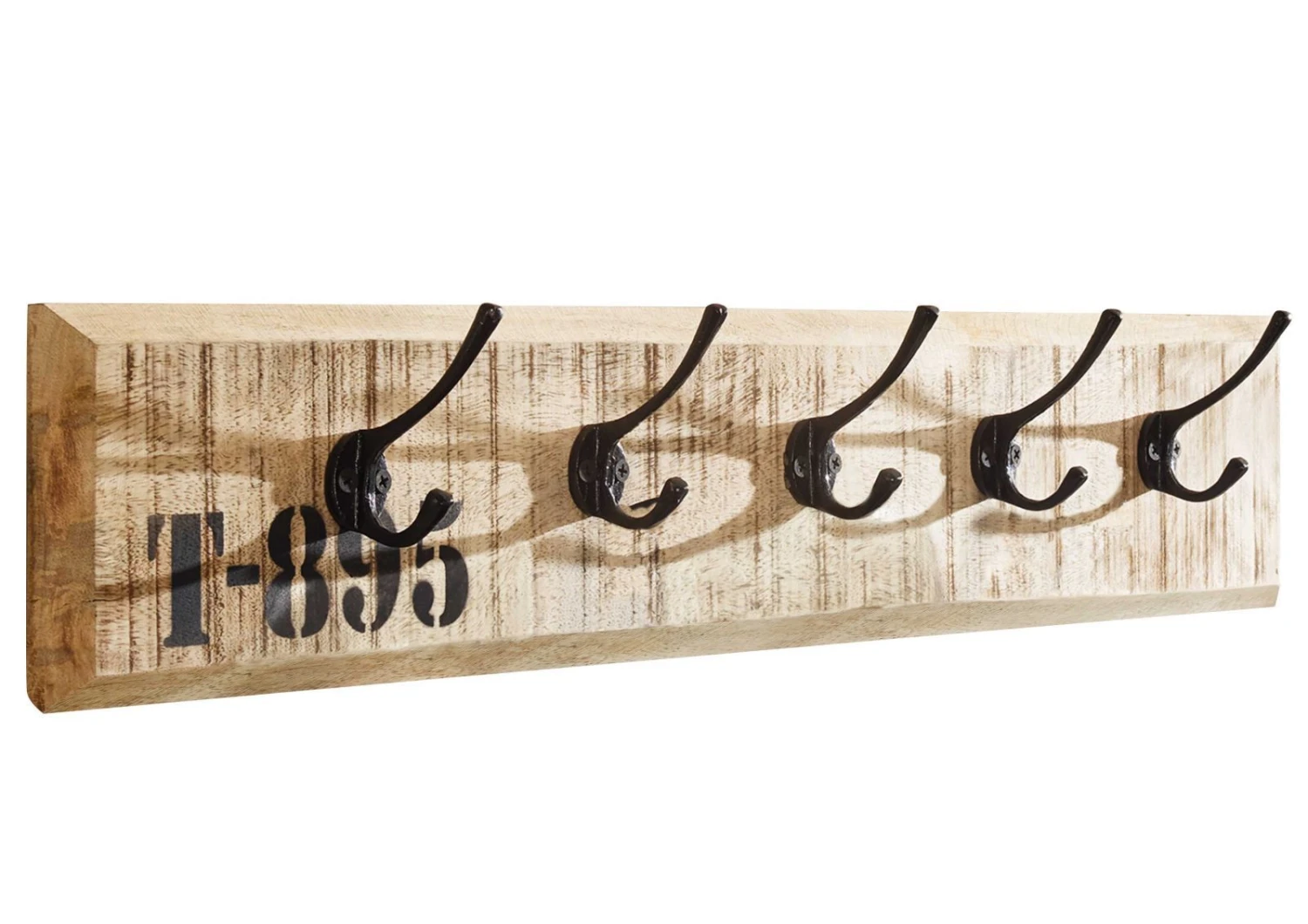 FACTORY #152 Appendiabiti In Legno Di Mango E Ferro - Stampato 66x8x13 8 FACTORY #152 Appendiabiti In Legno Di Mango E Ferro - Stampato 66x8x13 - immagine 6