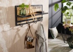 FACTORY #153 Appendiabiti In Legno Di Mango E Ferro - Stampato 61x14x31