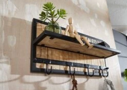 FACTORY #153 Appendiabiti In Legno Di Mango E Ferro - Stampato 61x14x31 12 FACTORY #153 Appendiabiti In Legno Di Mango E Ferro - Stampato 61x14x31 -Massivmoebel24 09 900 559 0153 4