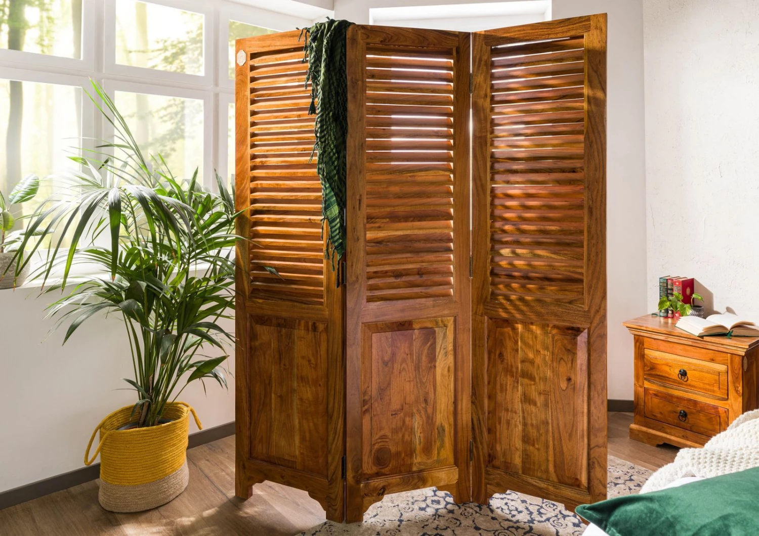 OXFORD #0520 Paraventoo In Legno Di Acacia - Laccato / Miele 141x3x175 5 OXFORD #0520 Paraventoo In Legno Di Acacia - Laccato / Miele 141x3x175 - immagine 3