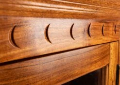 Vetrina In Legno Di Acacia 52x24x69 Miele Dorato Laccato OXFORD #01002 -Massivmoebel24 09 900 610 9002 5