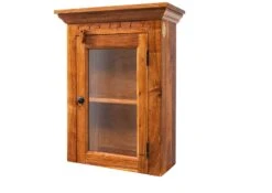 Vetrina In Legno Di Acacia 52x24x69 Miele Dorato Laccato OXFORD #01002 -Massivmoebel24 09 900 610 9002 9