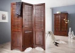 OXFORD #520 Paraventoo In Legno Di Acacia - Laccato / Nougat 141x3x175