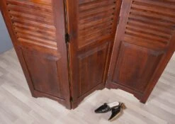 OXFORD #520 Paraventoo In Legno Di Acacia - Laccato / Nougat 141x3x175 -Massivmoebel24 09 900 620 0P43 3