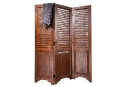 OXFORD #520 Paraventoo In Legno Di Acacia - Laccato / Nougat 141x3x175 -Massivmoebel24 09 900 620 0P43 9