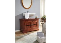 OXFORD #1005 Mobile Lavabo In Legno Di Acacia - Laccato / Nougat 88x43x60