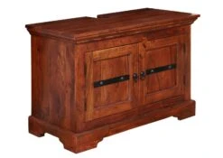 OXFORD #1005 Mobile Lavabo In Legno Di Acacia - Laccato / Nougat 88x43x60 -Massivmoebel24 09 900 620 9005 9