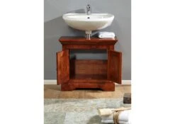 OXFORD #1007 Mobile Lavabo In Legno Di Acacia - Laccato / Nougat 66x30x60 -Massivmoebel24 09 900 620 9007 5