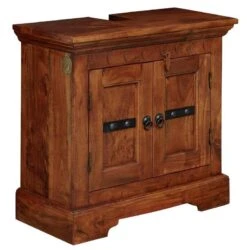 OXFORD #1007 Mobile Lavabo In Legno Di Acacia - Laccato / Nougat 66x30x60 -Massivmoebel24 09 900 620 9007 6