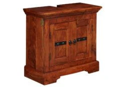 OXFORD #1007 Mobile Lavabo In Legno Di Acacia - Laccato / Nougat 66x30x60 -Massivmoebel24 09 900 620 9007 9