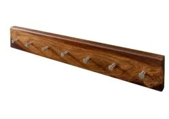 TORONTO #240 Appendiabiti Da Parete In Legno Di Sheesham - Cerato / Noce 70x5x10 -Massivmoebel24 09 900 665 1040 9