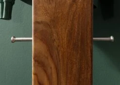 TORONTO #243 Appendiabiti Da Parete In Legno Di Sheesham - Cerato / Noce 36x32x200 -Massivmoebel24 09 900 665 1043 4