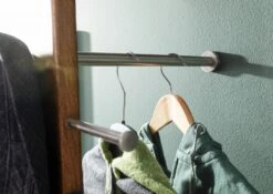 TORONTO #243 Appendiabiti Da Parete In Legno Di Sheesham - Cerato / Noce 36x32x200 -Massivmoebel24 09 900 665 1043 6