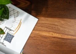 TORONTO #245 Scarpiera In Legno Di Sheesham - Cerato / Noce 81x30x40 -Massivmoebel24 09 900 665 1045 5