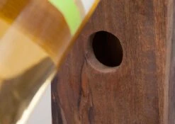 Porta Bottiglie In Legno Di Legno Riciclato 13x10x90 Multicolore Laccato NATURE OF SPIRIT #84 -Massivmoebel24 09 900 700 5174 4