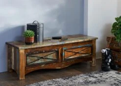 NATURE OF SPIRIT #9002 Set Mobili Da Ingresso In Legno Riciclato - Laccato / Multicolore -Massivmoebel24 09 900 700 9002 5