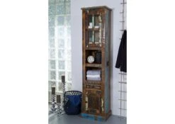 NATURE OF SPIRIT Set Mobili Da Bagno In Legno Riciclato - Laccato / Multicolore -Massivmoebel24 09 900 700 9003 6