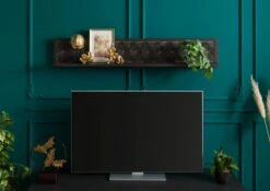 Mensola In Legno Di Mango 159x22x29 Oliato Grigio DIAMOND #125