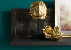 Mensola In Legno Di Mango 159x22x29 Oliato Grigio DIAMOND #125 -Massivmoebel24 09 900 760 0025 07