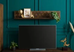 Mensola In Legno Di Mango 159x22x29 Oliato Marrone DIAMOND #225