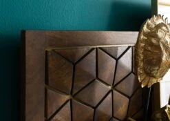 Mensola In Legno Di Mango 159x22x29 Oliato Marrone DIAMOND #225 -Massivmoebel24 09 900 760 1025 07