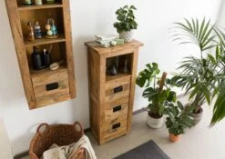 RAILWAY #181 Comò In Legno Di Mango - Laccato / Natur 50x30x120 15 RAILWAY #181 Comò In Legno Di Mango - Laccato / Natur 50x30x120 -Massivmoebel24 09 900 772 0081 4